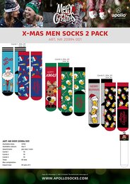 Apollo men X-mas socks 2pack 41-46