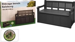 Banc rangement 130x60x85cm - noir