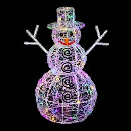 Bonhomme de neige 57cm -100 LED multicouleur - image 2