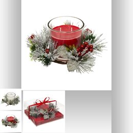 Bougie de Noël parfumée 270g 2ass - image 3