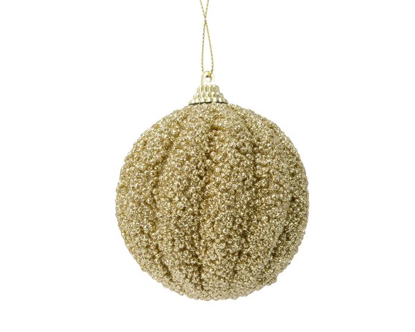 Boule de Noël 8cm styro - doré