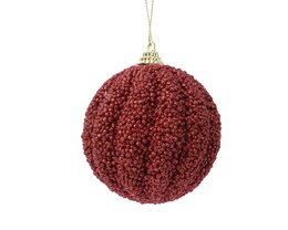 Boule de Noël 8cm styro - rouge