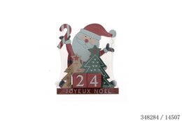 Calendrier de l'Avent 13x4x15cm Père Noël