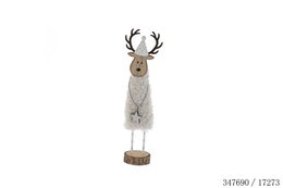 Cerf sur pied H37cm bois - étoile