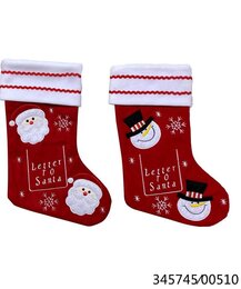 Chaussettes Noël 26xH39cm 2ass