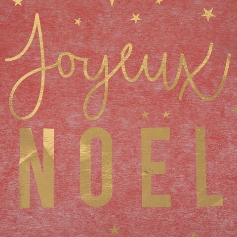 Chemin de table Joyeux Noël 28x500cm - rouge or - image 2