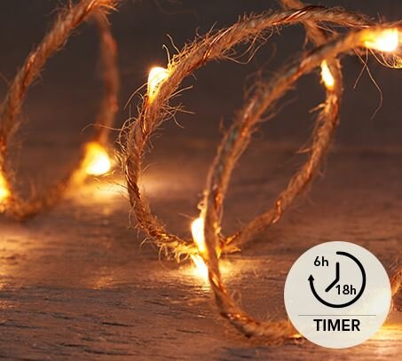 Corde jute 40Led classic Timer