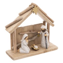 Crèche de Noël 20x19cm avec personnage - image 3