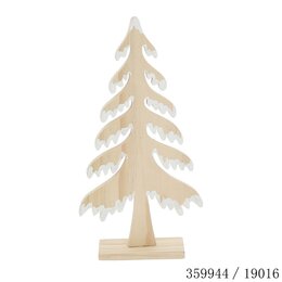 Deco kerstboom H28cm hout glitter