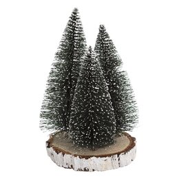 Deco sapins 3pièces H20cm vert