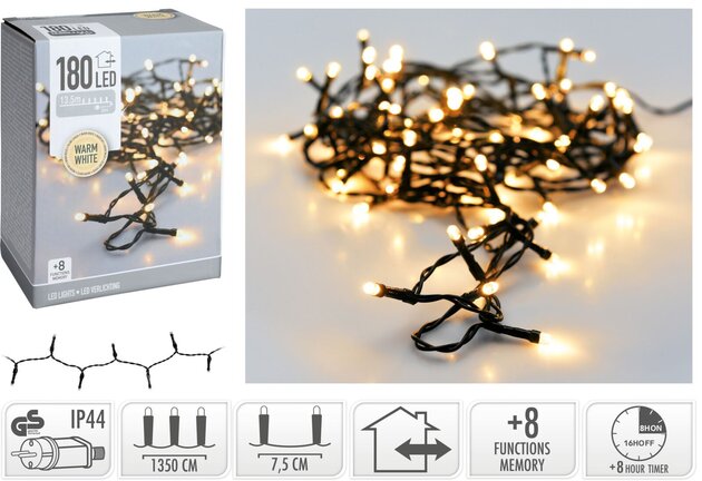 Eclairage led 180L blanc chaud - extérieur