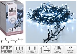 guirlande, 48 led blanc froid,