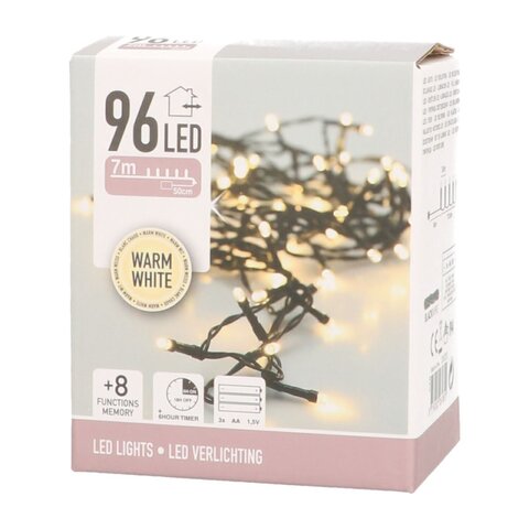 guirlande - 96 led blanc chaud - image 1