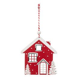 Hanger huis 9cm - rood