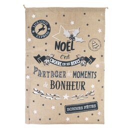 Hotte de Noël 50x70cm jute - image 1