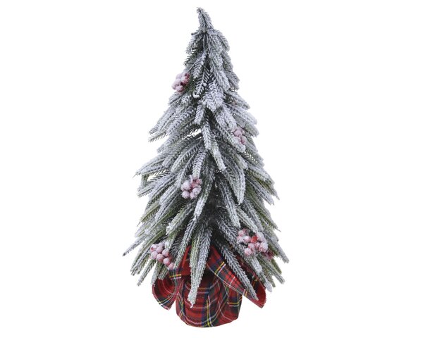 Kerstboom D12xH20cm met sneuw&bessen