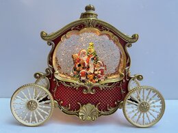 Kerstkoets LED sneeuw 26x22x12