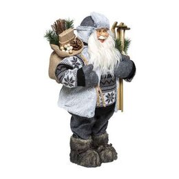 Kerstman H60cm met ski