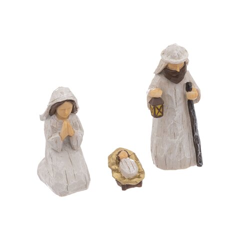 Kerststal 20x19cm met figure - afbeelding 2