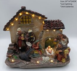 Kerststal licht/muziek 29x14x24