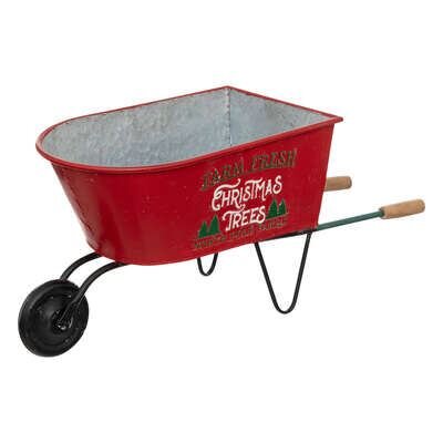 Kruiwagen Kerst L71cm metaal