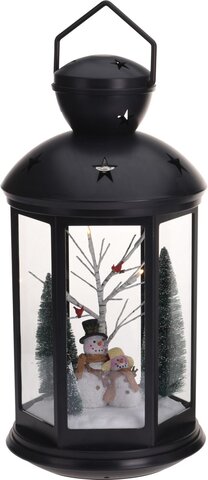 Lanterne aves scène de Noël 43cm - image 1