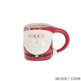 Mug Kerstman 9x13cm porcelein rood