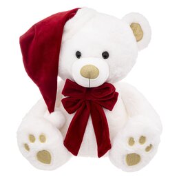 Peluche ours avec bonnet H48cm