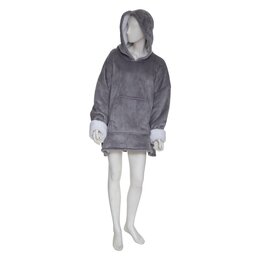 Poncho plaid - gris - image 1