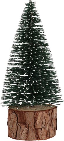 Sapin H14cm vert avec neige