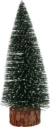 Sapin H25cm vert avec neige