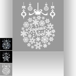 Stickers fenêtres flocons neige 29x40cm - image 6