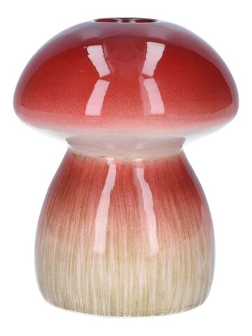 Vase champignon Portcini D2,5/9,5xH12cm - bordeaux